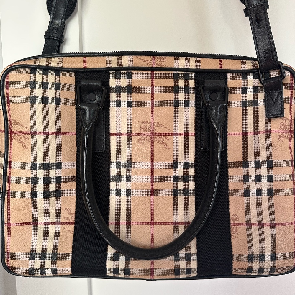 Burberry Haymarket Check Laptop Bag